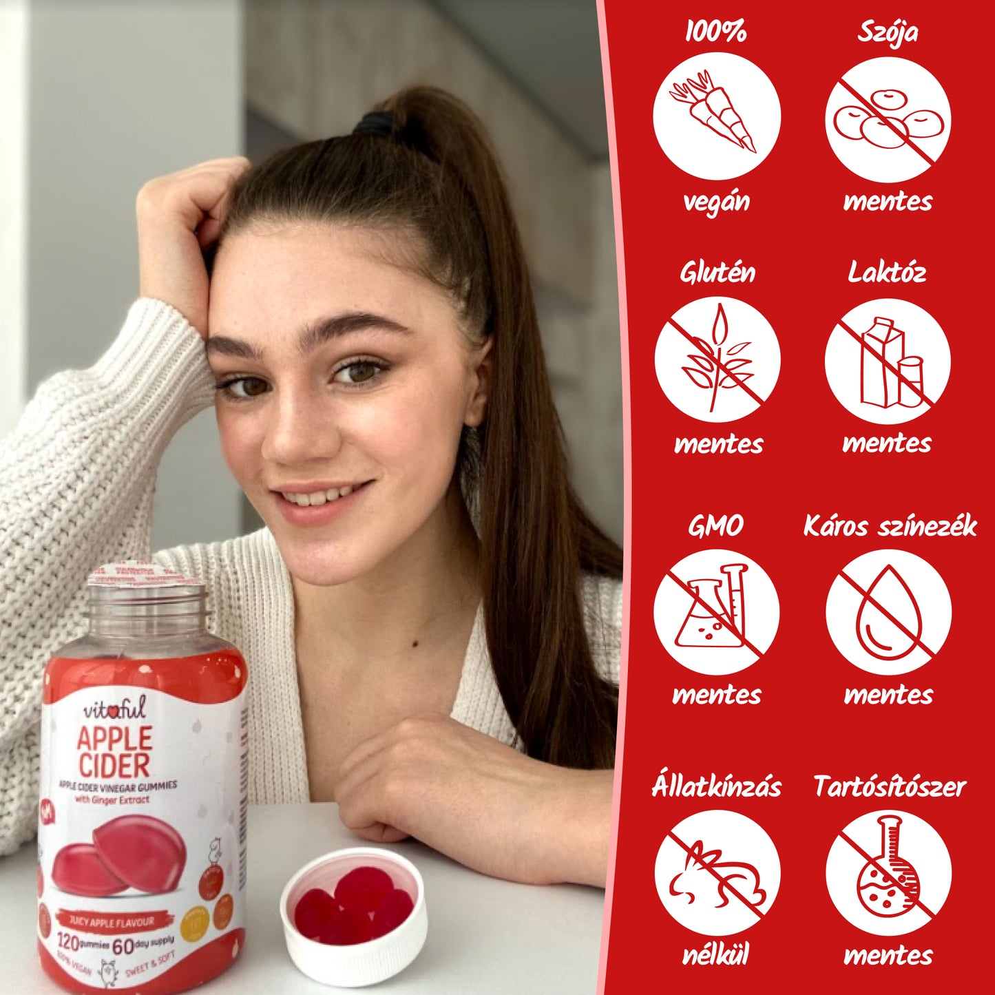 Apple Cider - Almaecet Gumivitamin (4 havi adag)