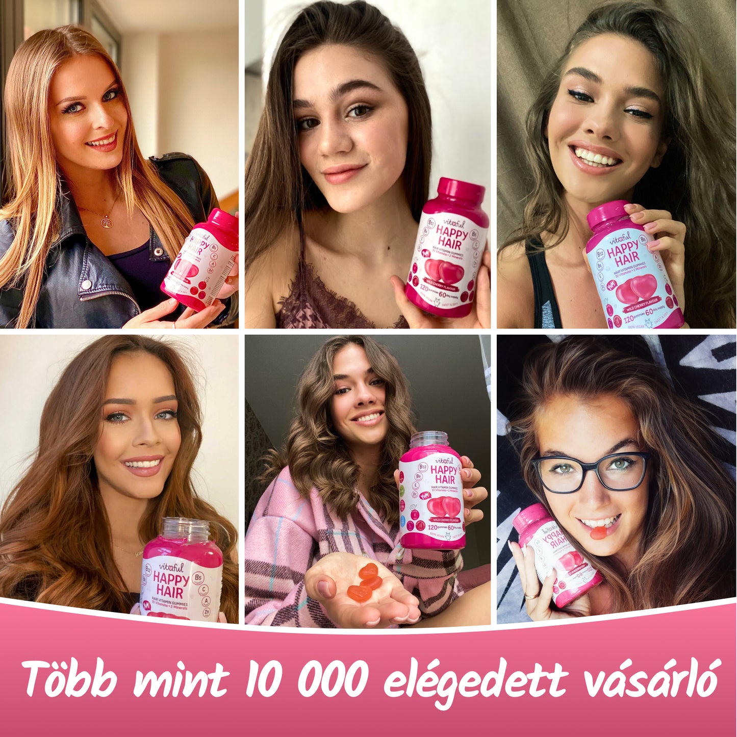 Vitaful Happy Hair hajvitamin tobb mint 10000 elegedett vasarlo.