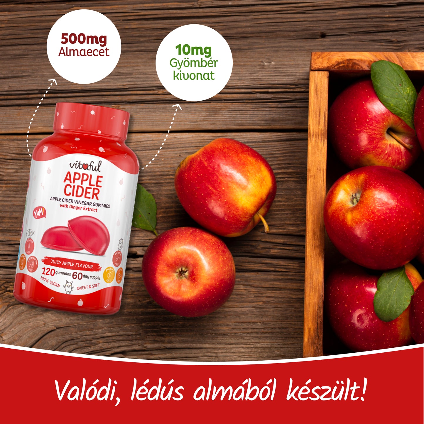 Apple Cider - Almaecet Gumivitamin (4 havi adag)