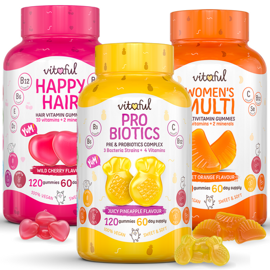 Kedvezményes Happy Hair + Probiotics + Women's Multi Csomag